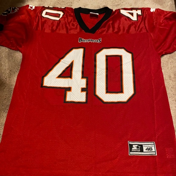 90’s starter brand Mike Alstott Tampa Bay Buccaneers jersey size 46 - Picture 1 of 2